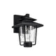 Lighting THOMAS Transitional 1 Light Textured Black Outdoor Wall Sconce 10’’ Height CHL-CH2S203BK10-OD1