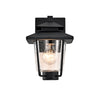 Lighting THOMAS Transitional 1 Light Textured Black Outdoor Wall Sconce 10’’ Height CHL-CH2S203BK10-OD1