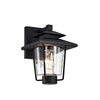 Lighting THOMAS Transitional 1 Light Textured Black Outdoor Wall Sconce 10" Height