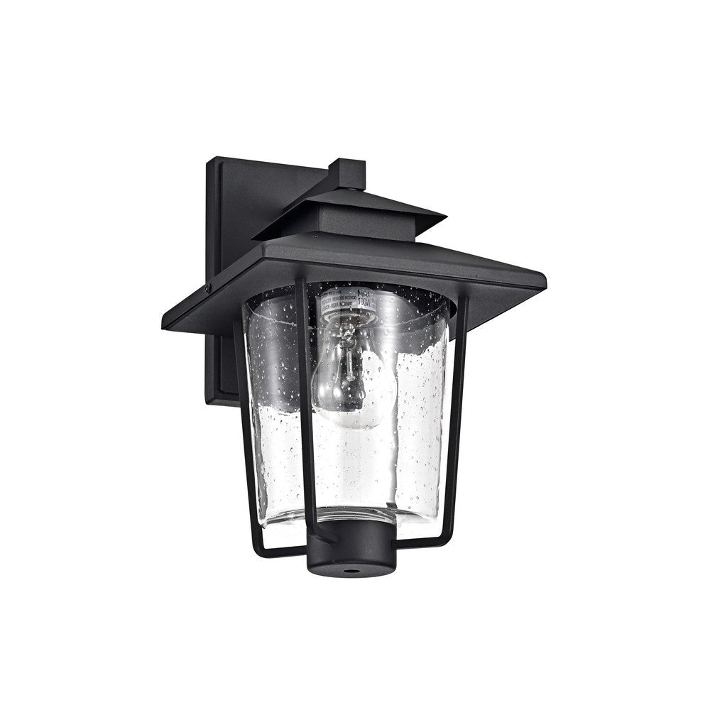Lighting THOMAS Transitional 1 Light Textured Black Outdoor Wall Sconce 12’’ Height CHL-CH2S203BK12-OD1