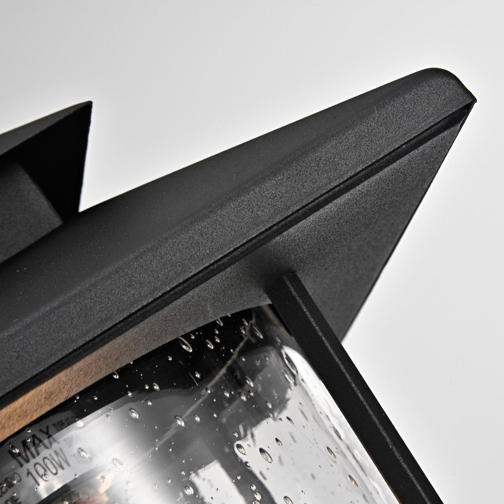 Lighting THOMAS Transitional 1 Light Textured Black Outdoor Wall Sconce 12’’ Height CHL-CH2S203BK12-OD1