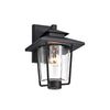 Lighting THOMAS Transitional 1 Light Textured Black Outdoor Wall Sconce 12" Height