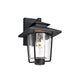 Lighting THOMAS Transitional 1 Light Textured Black Outdoor Wall Sconce 12" Height