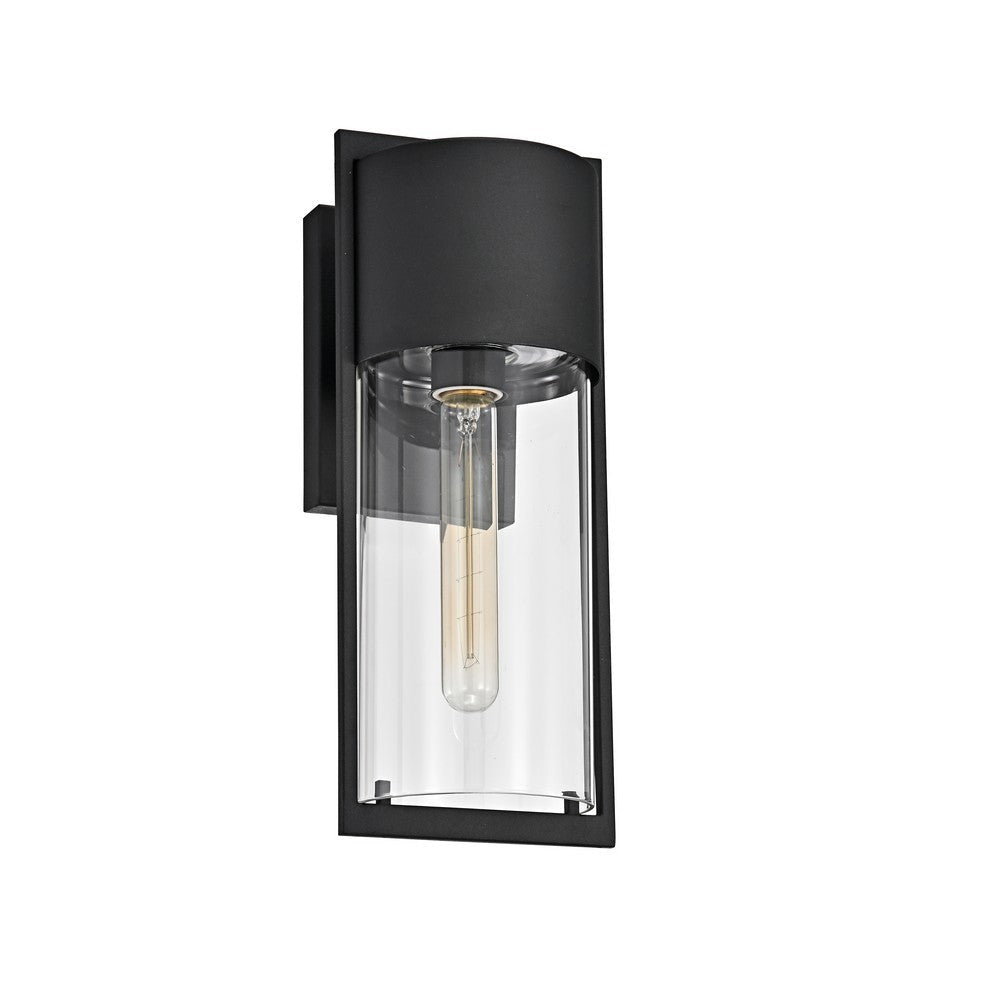 Lighting TYLER Transitional 1 Light Textured Black Outdoor Wall Sconce 14’’ Height CHL-CH2S204BK14-OD1