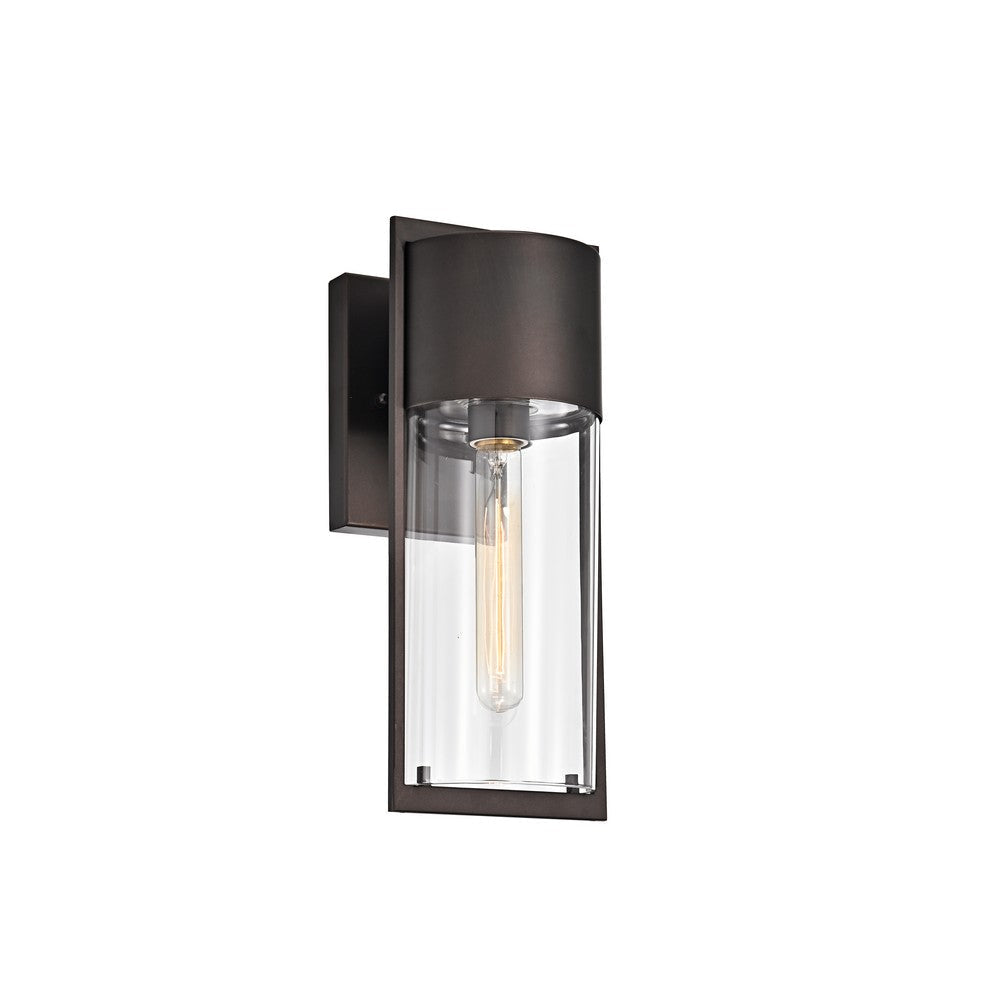 Lighting TYLER Transitional 1 Light Rubbed Bronze Outdoor Wall Sconce 14" Height