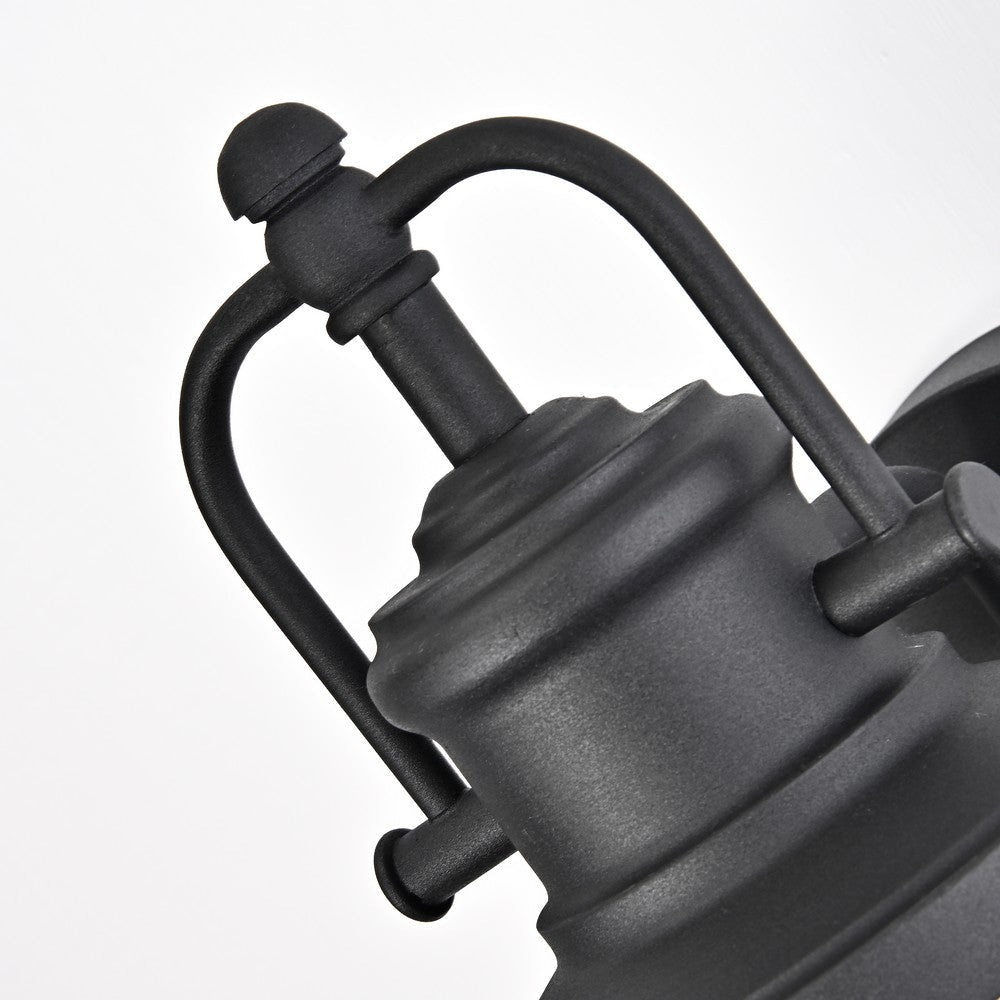 Lighting DERRICK Transitional 1 Light Textured Black Outdoor Wall Sconce 14’’ Height CHL-CH2S205BK14-OD1