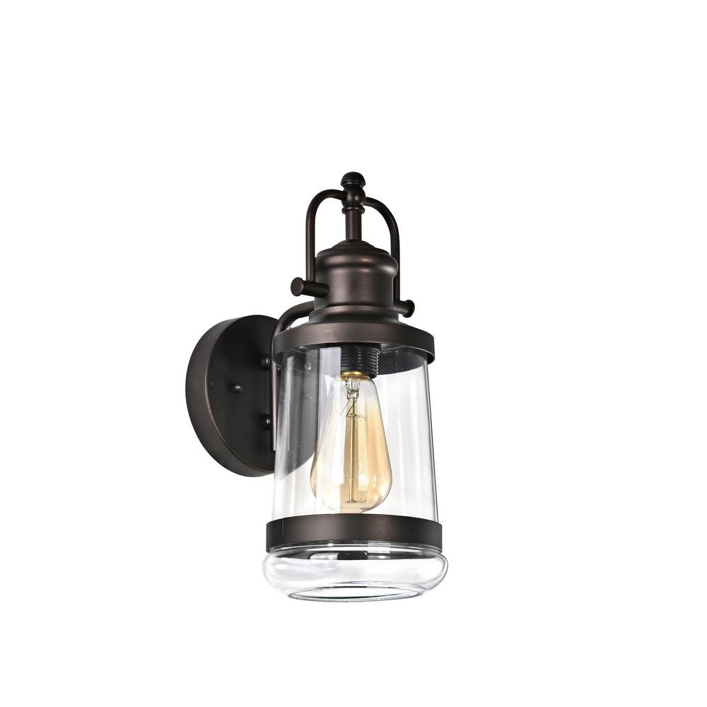 Lighting DERRICK Transitional 1 Light Rubbed Bronze Outdoor Wall Sconce 14’’ Height CHL-CH2S205RB14-OD1