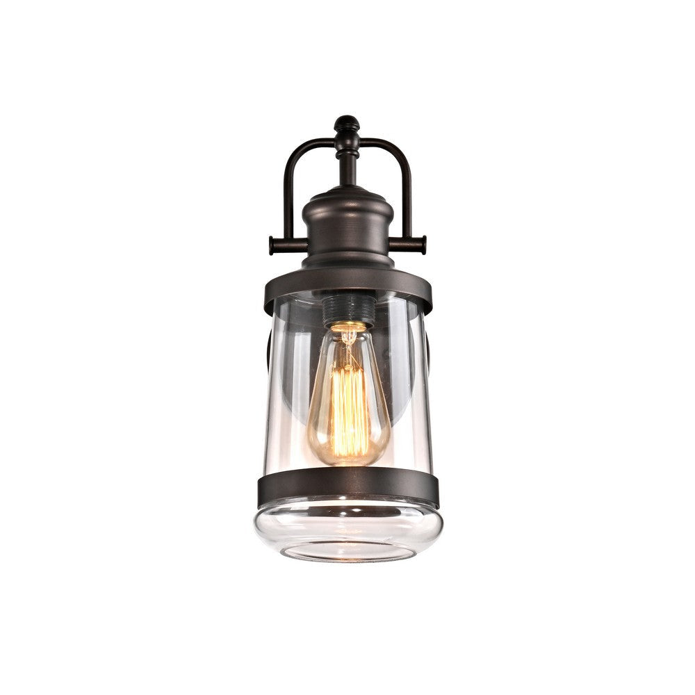 Lighting DERRICK Transitional 1 Light Rubbed Bronze Outdoor Wall Sconce 14’’ Height CHL-CH2S205RB14-OD1