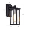 Chloe Lighting Quill Transitional 1 Light Textured Black Outdoor Wall Sconce 11’’ Height CHL-CH2S206BK11-OD1