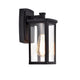 Chloe Lighting Quill Transitional 1 Light Textured Black Outdoor Wall Sconce 11" Height