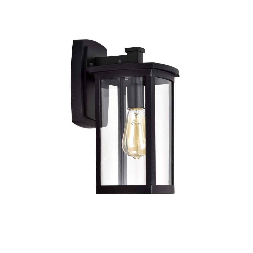 Chloe Lighting Quill Transitional 1 Light Textured Black Outdoor Wall Sconce 14’’ Height CHL-CH2S206BK14-OD1
