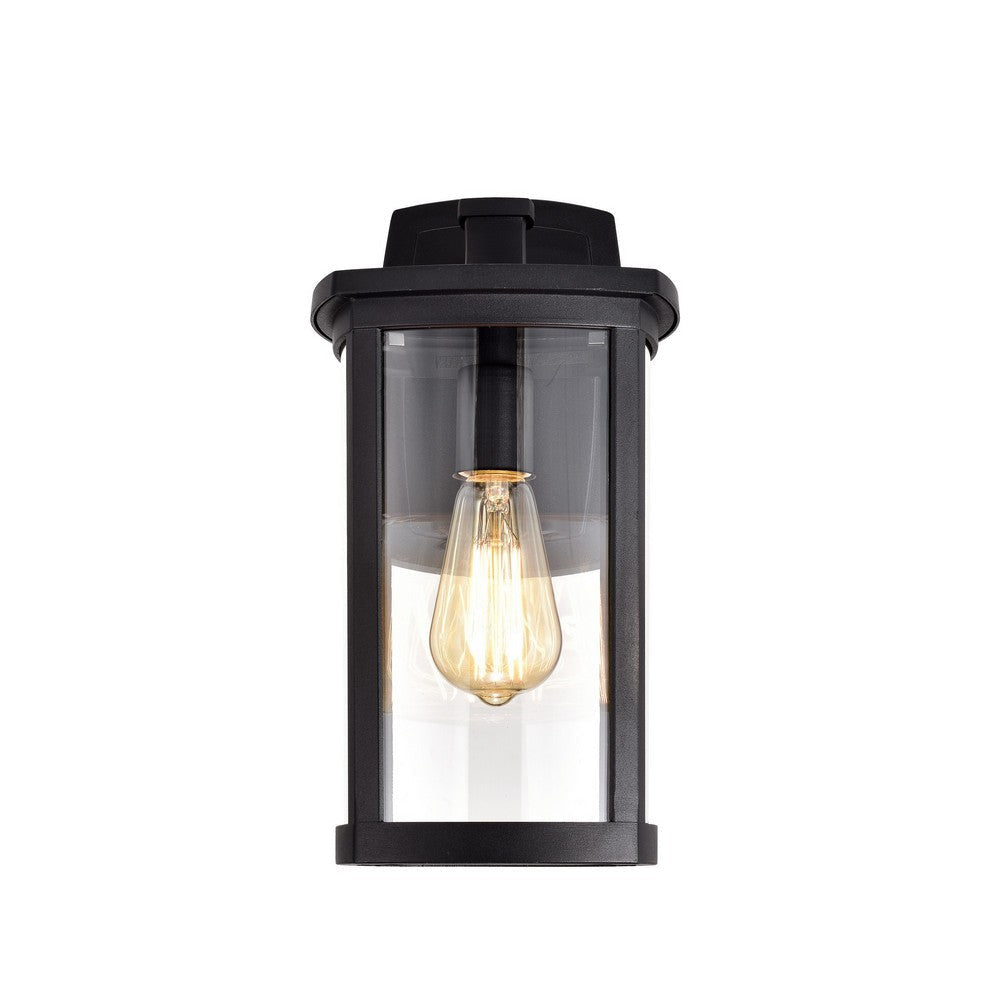 Chloe Lighting Quill Transitional 1 Light Textured Black Outdoor Wall Sconce 14’’ Height CHL-CH2S206BK14-OD1