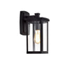 Chloe Lighting Quill Transitional 1 Light Textured Black Outdoor Wall Sconce 14" Height
