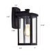 Chloe Lighting Quill Transitional 1 Light Textured Black Outdoor Wall Sconce 14’’ Height CHL-CH2S206BK14-OD1