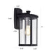 Chloe Lighting Quill Transitional 1 Light Textured Black Outdoor Wall Sconce 17’’ Height CHL-CH2S206BK17-OD1