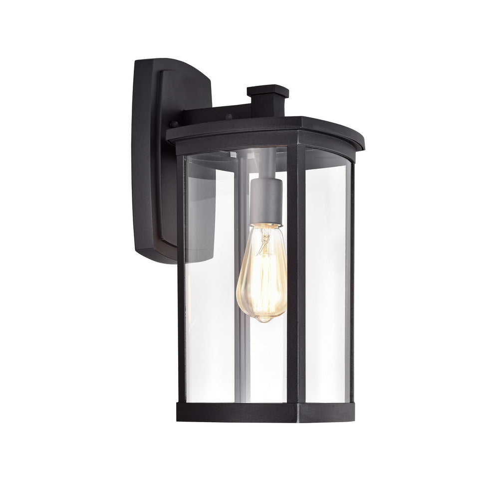 Chloe Lighting Quill Transitional 1 Light Textured Black Outdoor Wall Sconce 17" Height