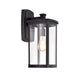 Chloe Lighting Quill Transitional 1 Light Textured Black Outdoor Wall Sconce 17" Height
