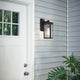 Chloe Lighting Evie Transitional 1 Light Textured Black Outdoor Wall Sconce 11" Height