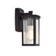 Chloe Lighting Evie Transitional 1 Light Textured Black Outdoor Wall Sconce 11" Height