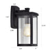 Chloe Lighting Evie Transitional 1 Light Textured Black Outdoor Wall Sconce 14’’ Height CHL-CH2S207BK14-OD1