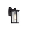 Chloe Lighting Evie Transitional 1 Light Textured Black Outdoor Wall Sconce 14" Height