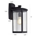 Chloe Lighting Evie Transitional 1 Light Textured Black Outdoor Wall Sconce 17’’ Height CHL-CH2S207BK17-OD1
