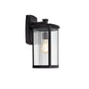Chloe Lighting Evie Transitional 1 Light Textured Black Outdoor Wall Sconce 17" Height