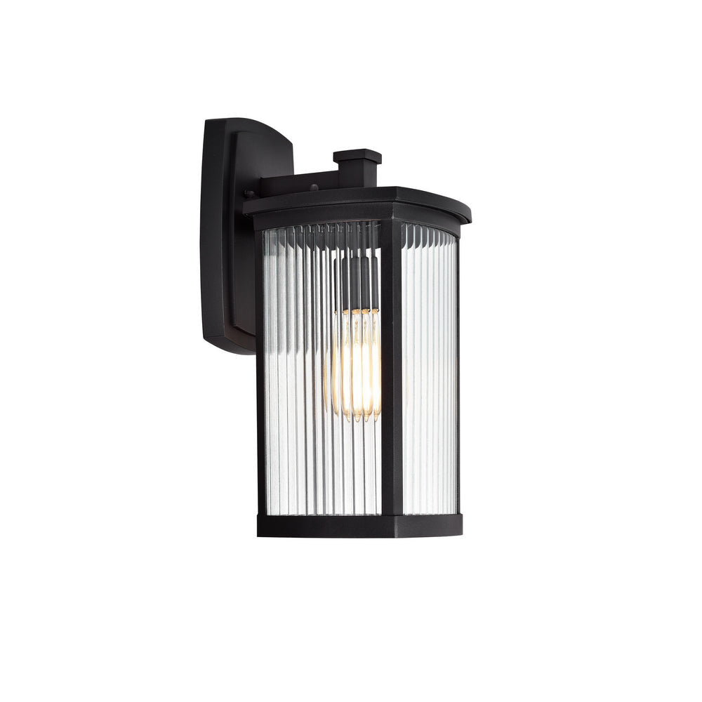 Chloe Lighting Evie Transitional 1 Light Textured Black Outdoor Wall Sconce 17" Height
