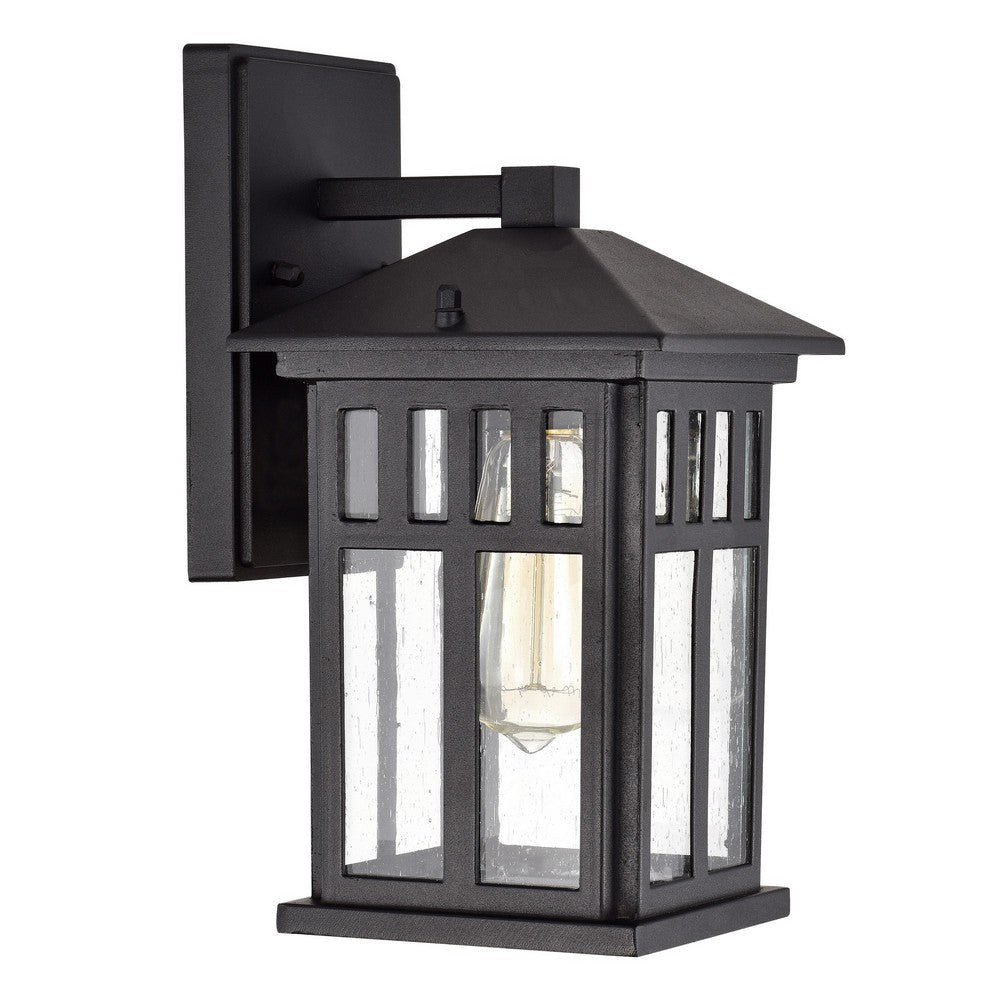 Chloe Lighting Jesse Transitional 1 Light Textured Black Outdoor Wall Sconce 12’’ Height CHL-CH2S208BK12-OD1