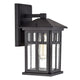 Chloe Lighting Jesse Transitional 1 Light Textured Black Outdoor Wall Sconce 12’’ Height CHL-CH2S208BK12-OD1