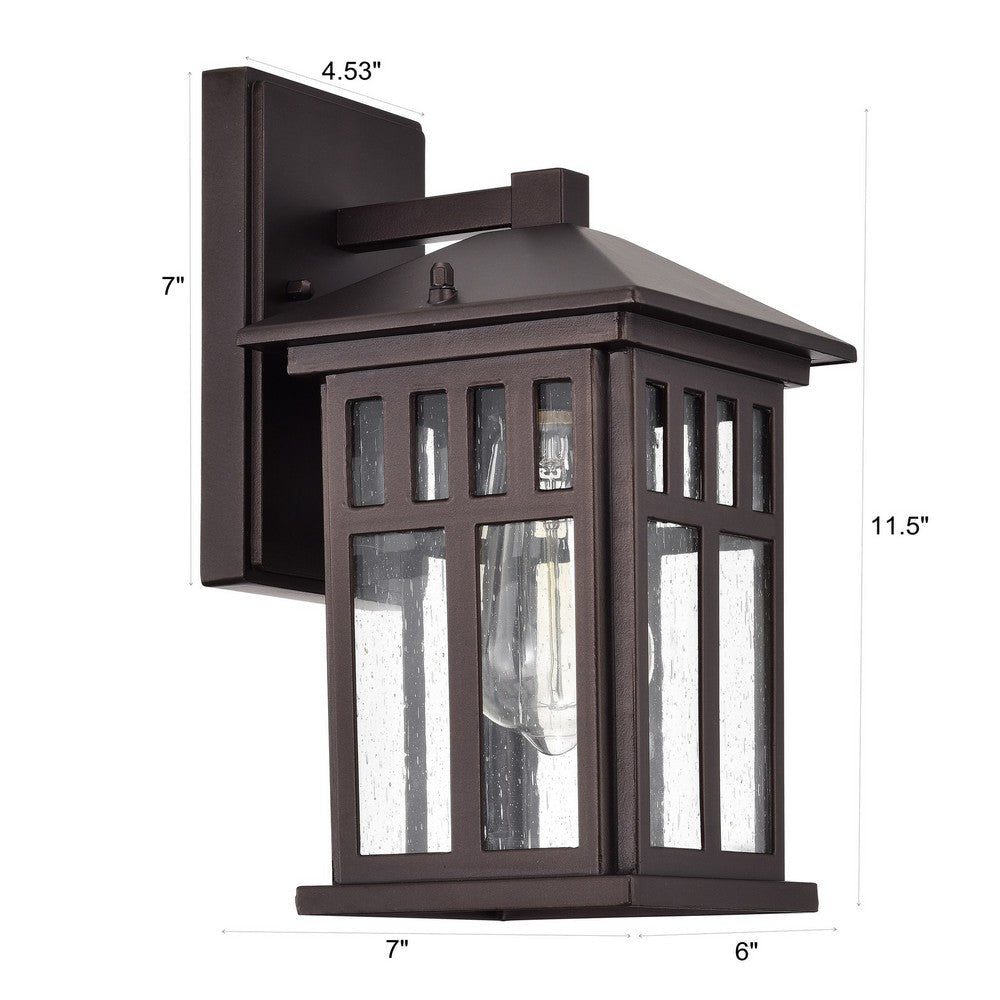 Chloe Lighting Jesse Transitional 1 Light Oil Rubbed Bronze Outdoor Wall Sconce 12’’ Height CHL-CH2S208RB12-OD1