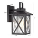 Chloe Lighting Lawrence Transitional 1 Light Textured Black Outdoor Wall Sconce 11’’ Height CHL-CH2S210BK11-OD1