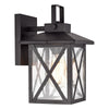 Chloe Lighting Lawrence Transitional 1 Light Textured Black Outdoor Wall Sconce 11" Height