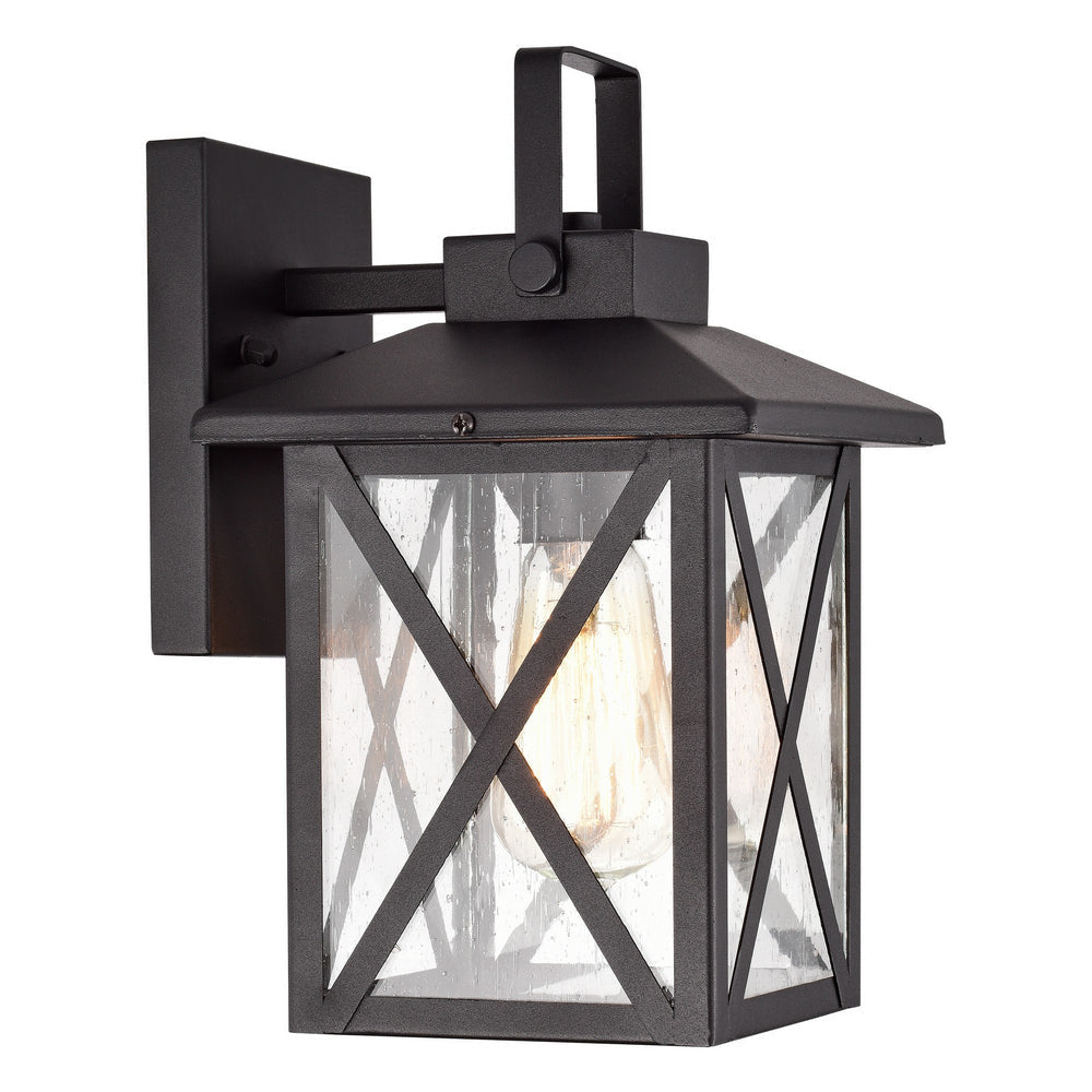 Chloe Lighting Lawrence Transitional 1 Light Textured Black Outdoor Wall Sconce 11" Height