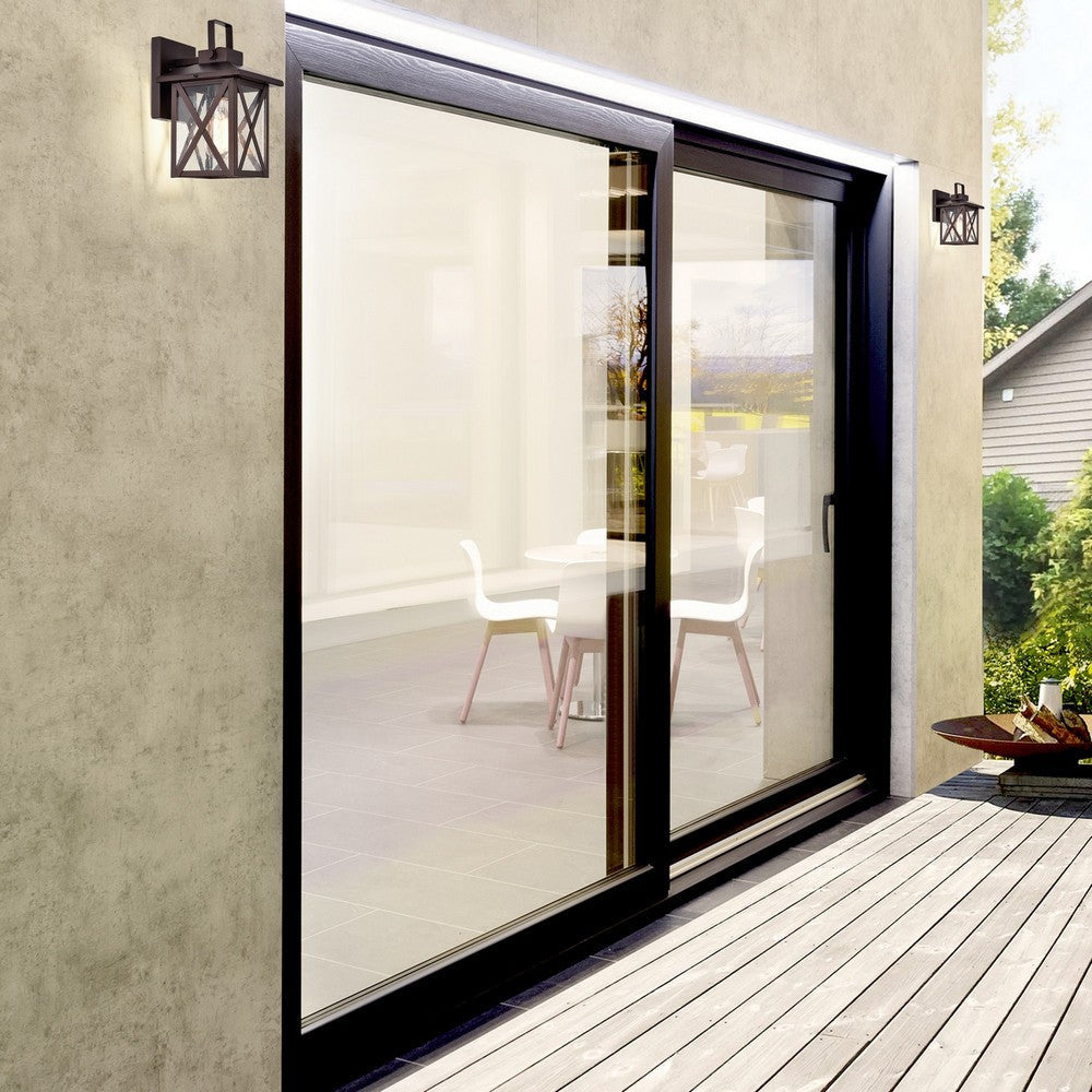 Chloe Lighting Lawrence Transitional 1 Light Oil Rubbed Bronze Outdoor Wall Sconce 11’’ Height CHL-CH2S210RB11-OD1