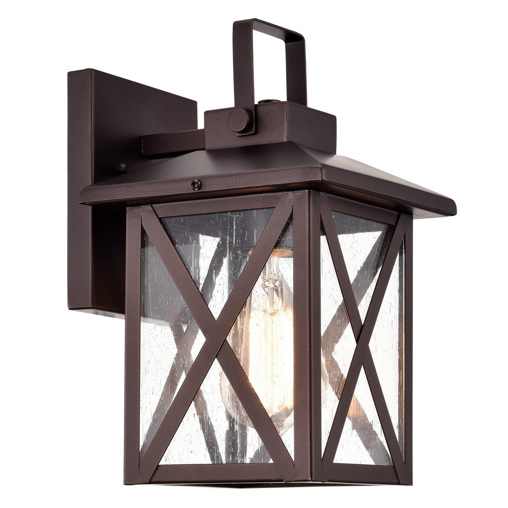 Chloe Lighting Lawrence Transitional 1 Light Oil Rubbed Bronze Outdoor Wall Sconce 11" Height