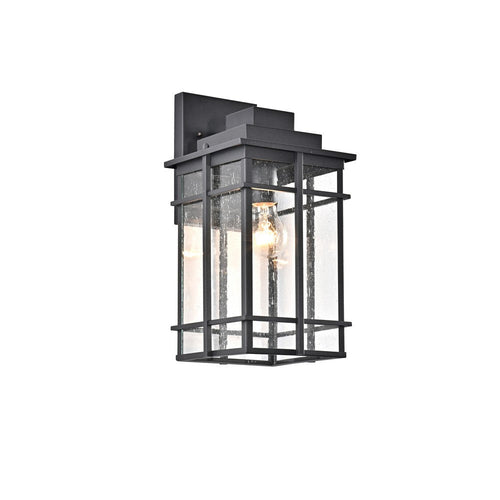 Lighting KENNETH Transitional 1 Light Textured Black Outdoor Wall Sconce 14" Height