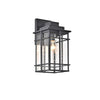 Lighting KENNETH Transitional 1 Light Textured Black Outdoor Wall Sconce 14" Height