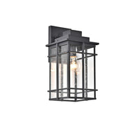Lighting KENNETH Transitional 1 Light Textured Black Outdoor Wall Sconce 14" Height