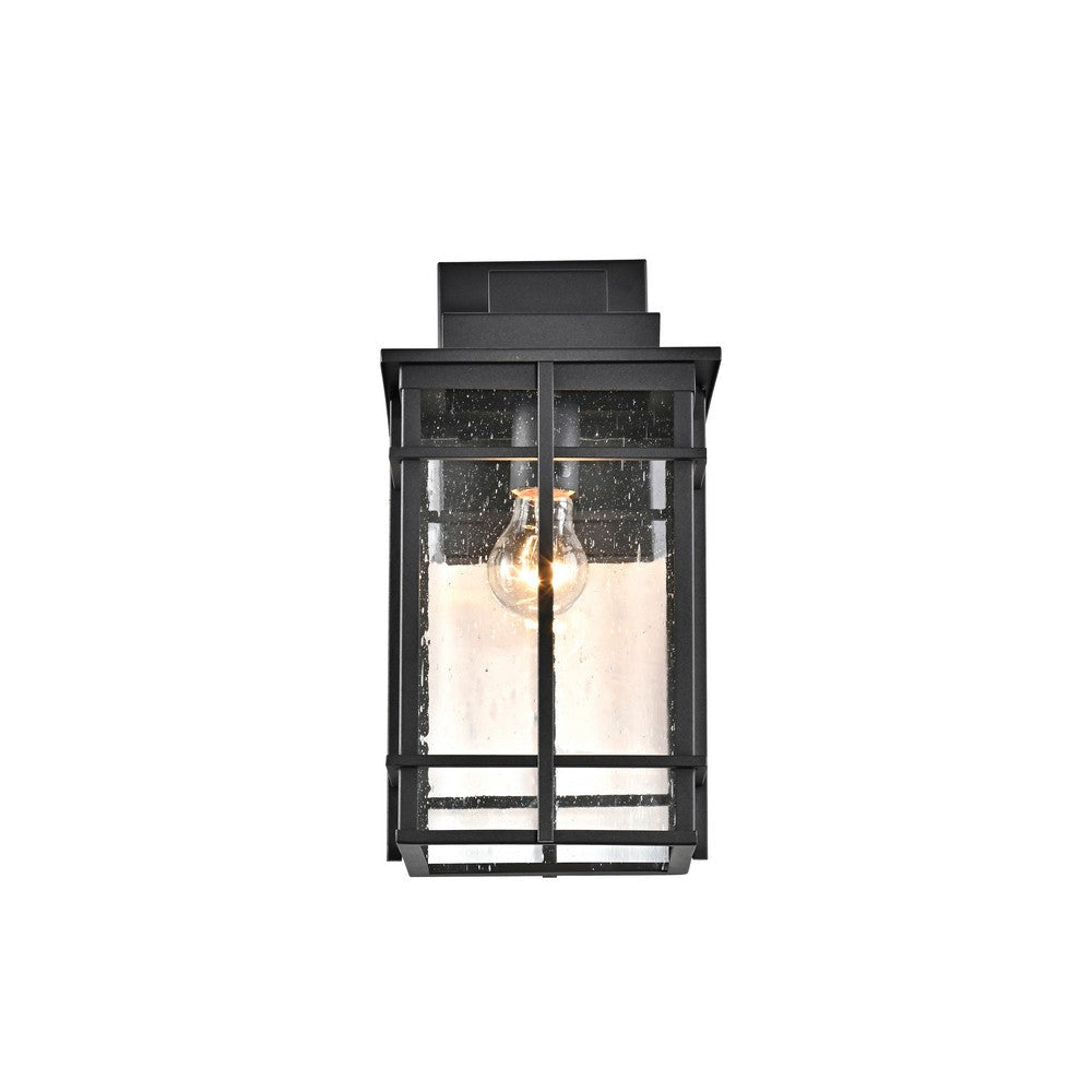 Lighting KENNETH Transitional 1 Light Textured Black Outdoor Wall Sconce 14’’ Height CHL-CH2S211BK14-OD1