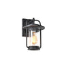 Lighting JEFFREY Transitional 1 Light Textured Black Outdoor Wall Sconce 13" Height