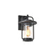 Lighting JEFFREY Transitional 1 Light Textured Black Outdoor Wall Sconce 13" Height