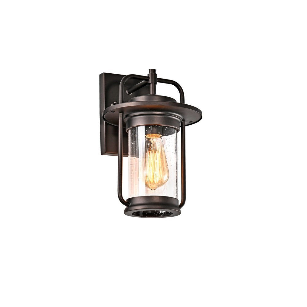 Lighting JEFFREY Transitional 1 Light Rubbed Bronze Outdoor Wall Sconce 13" Height