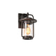 Lighting JEFFREY Transitional 1 Light Rubbed Bronze Outdoor Wall Sconce 13" Height