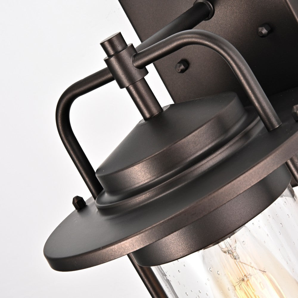 Lighting JEFFREY Transitional 1 Light Rubbed Bronze Outdoor Wall Sconce 13’’ Height CHL-CH2S212RB13-OD1