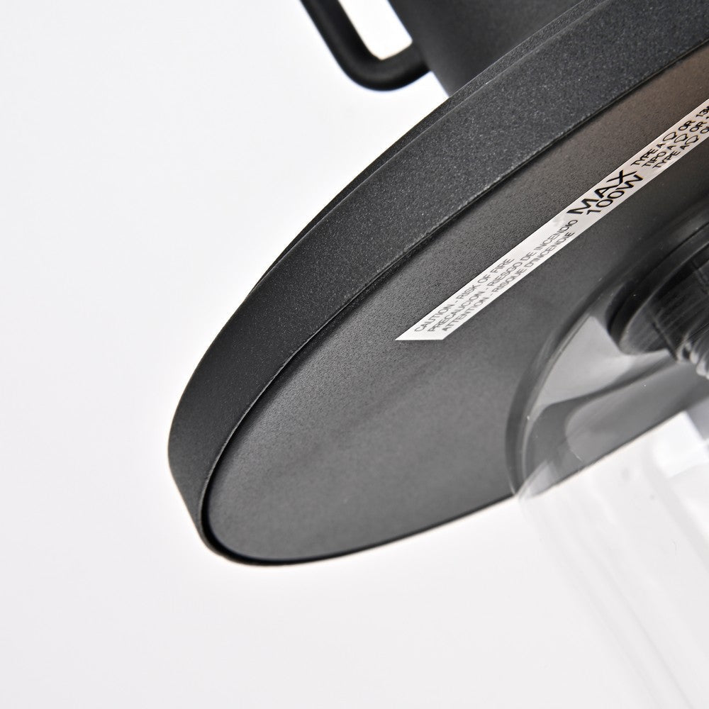 Lighting CHRISTOPHER Transitional 1 Light Textured Black Outdoor Wall Sconce 12’’ Height CHL-CH2S213BK12-OD1