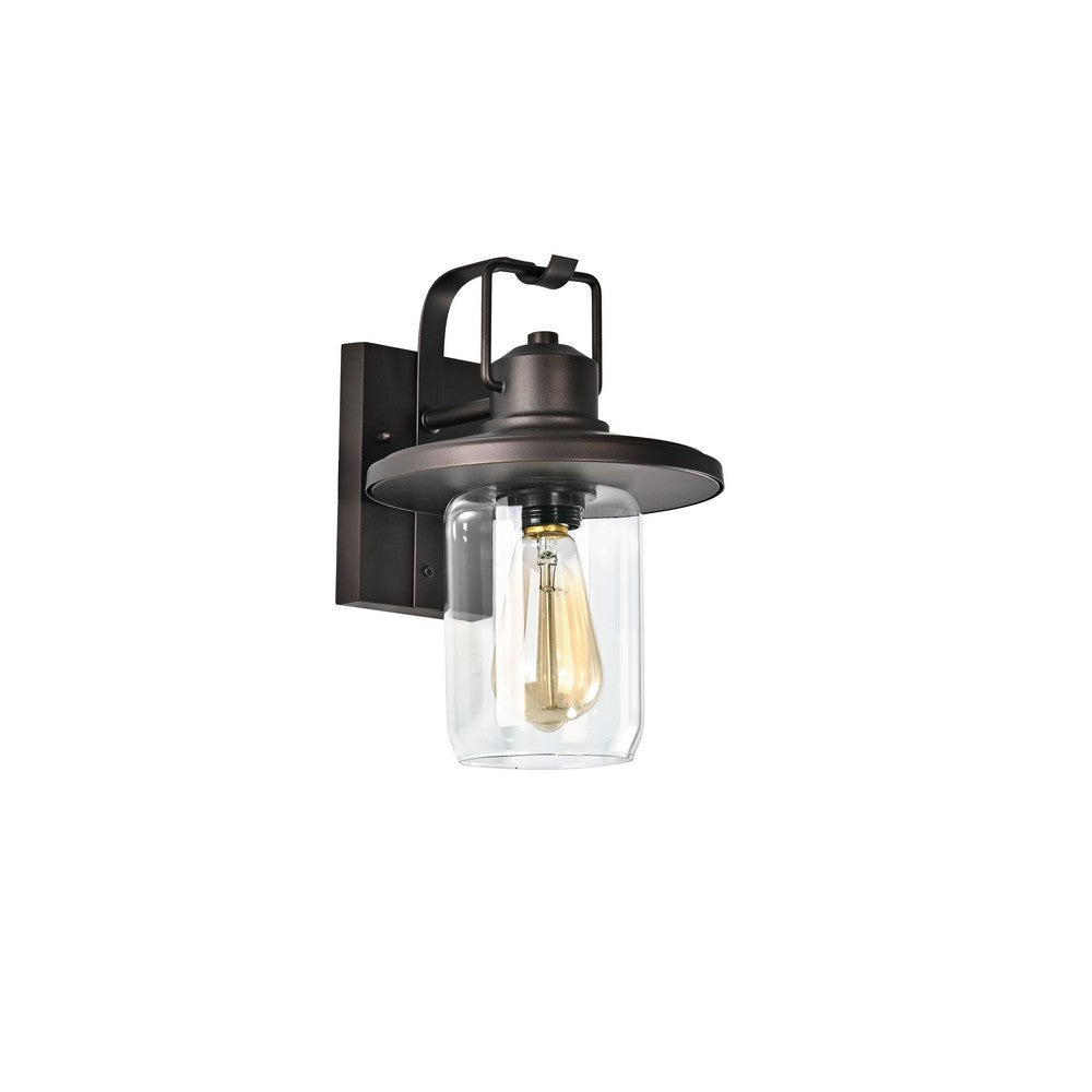 Lighting CHRISTOPHER Transitional 1 Light Rubbed Bronze Outdoor Wall Sconce 12’’ Height CHL-CH2S213RB12-OD1