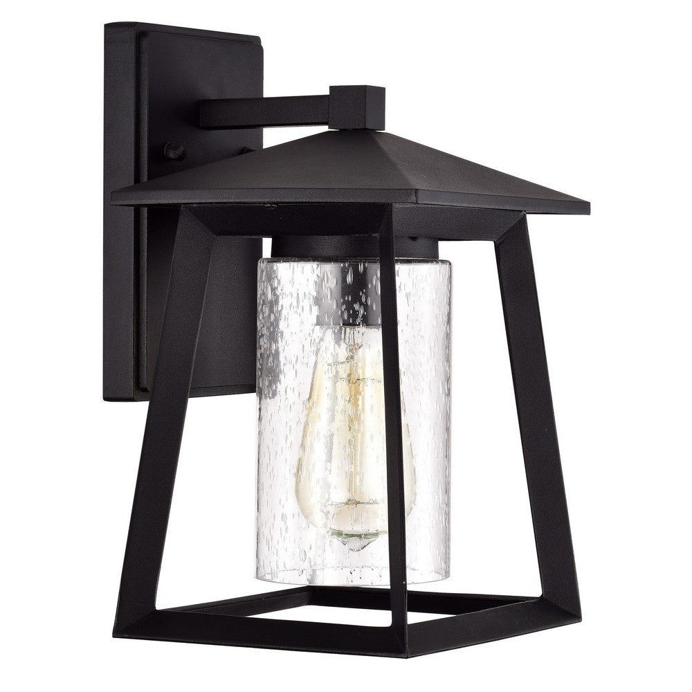 Chloe Lighting Russell Transitional 1 Light Textured Black Outdoor Wall Sconce 11’’ Height CHL-CH2S214BK11-OD1