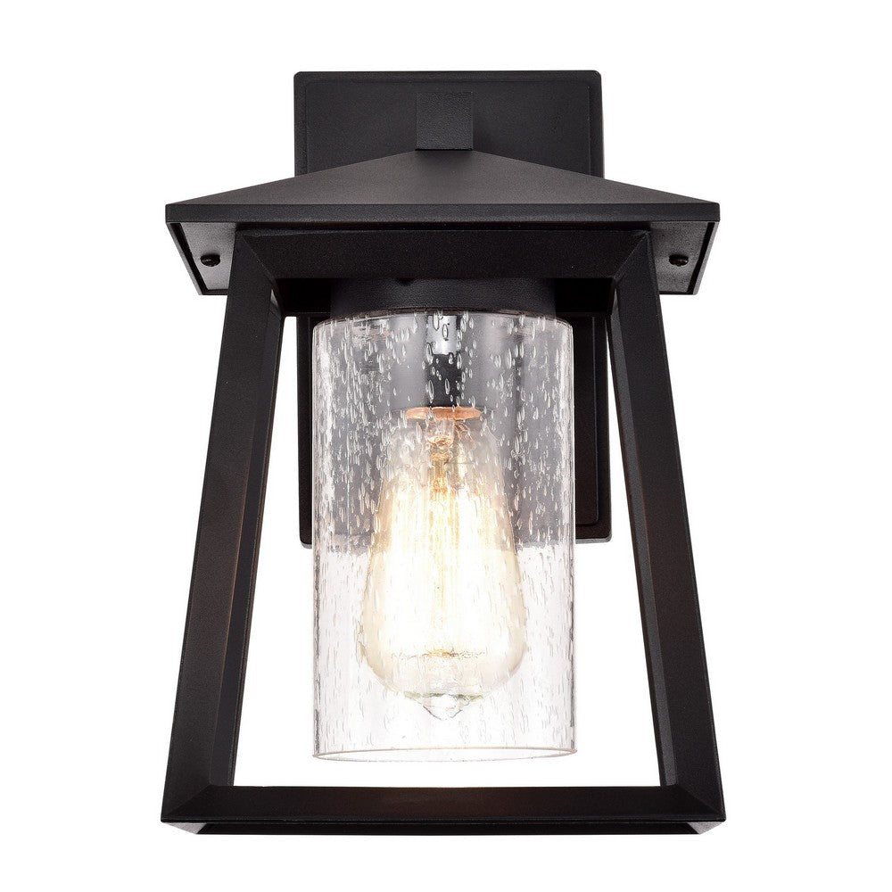Chloe Lighting Russell Transitional 1 Light Textured Black Outdoor Wall Sconce 11’’ Height CHL-CH2S214BK11-OD1