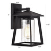 Chloe Lighting Russell Transitional 1 Light Textured Black Outdoor Wall Sconce 11’’ Height CHL-CH2S214BK11-OD1